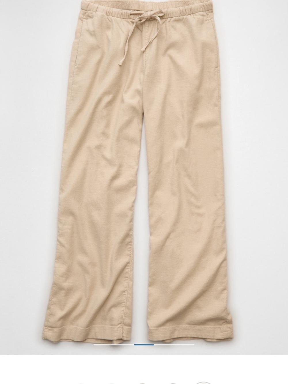 American Eagle Outfitters Drawstring linen-like Wide-Leg Pants in Beige - Picture 5 of 7
